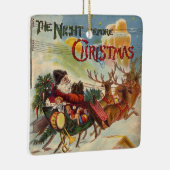 クリスマス前の夜のヴィンテージクリスマス セラミックオーナメント (右)