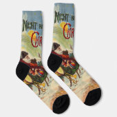 クリスマス前の夜のヴィンテージクリスマス ソックス (右)