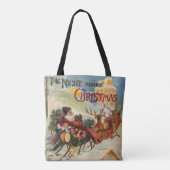 クリスマス前の夜のヴィンテージクリスマス トートバッグ (裏面)