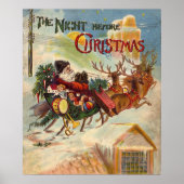 クリスマス前の夜のヴィンテージクリスマス ポスター (正面)