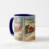 クリスマス前の夜のヴィンテージクリスマス マグカップ (正面左)