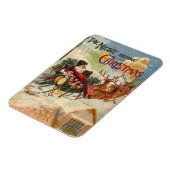 クリスマス前の夜のヴィンテージクリスマス マグネット (左側)