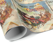 クリスマス前の夜のヴィンテージクリスマス ラッピングペーパー (ロールコーナー)