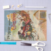 クリスマス前の夜のヴィンテージクリスマス 薄葉紙 (クラフト)