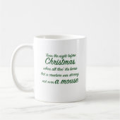 クリスマス前の夜の引用文 コーヒーマグカップ (左)