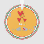 クリスマス前の夜キスをするネズミ・ 4ストッキング オーナメント (裏面)