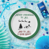 クリスマス前の夜サンタホリデー ペーパープレート (パーティー)