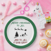 クリスマス前の夜サンタホリデー ペーパープレート (パーティー)