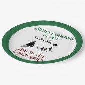 クリスマス前の夜サンタホリデー ペーパープレート (アングル)