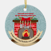 クリスマス前の夜シェフニコラスグルメ セラミックオーナメント (正面)