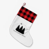 「クリスマス前の夜ミニマルストッキング スモールクリスマスストッキング (正面 (吊り時))