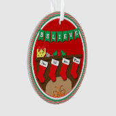 クリスマス前の夜4ストッキングとPHOTO オーナメント (正面)