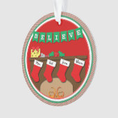 クリスマス前の夜4ストッキングとPHOTO オーナメント (正面)