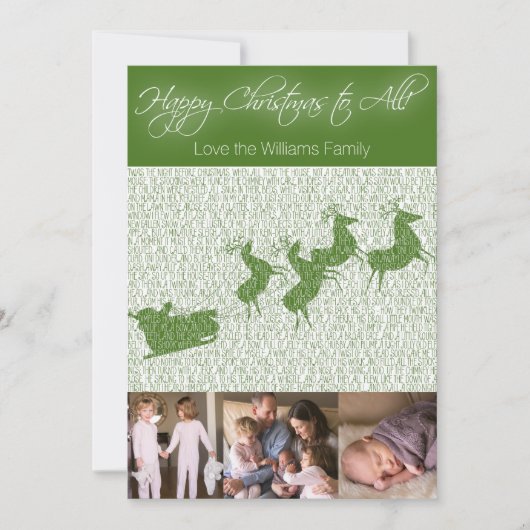 「クリスマス前の夜」のフォトカード シーズンカード (正面)