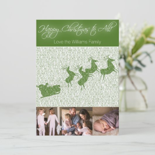 「クリスマス前の夜」のフォトカード シーズンカード (スタンド正面)