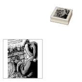 クリスマス前の夜、サンタラバースタンプ ラバースタンプ (押印)