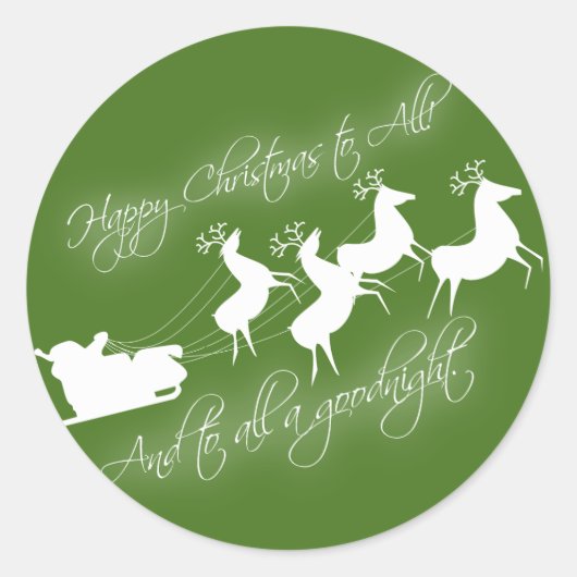 「クリスマス前の夜」ステッカー ラウンドシール (正面)