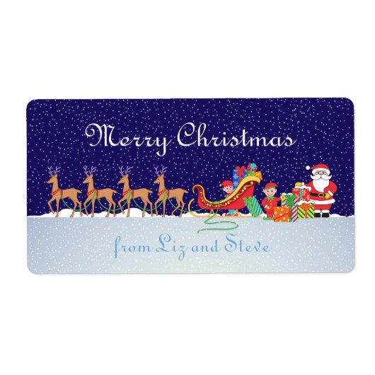 クリスマス前の夜 ラベル (正面)