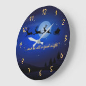 クリスマス前の夜 ラージ壁時計 (傾斜)