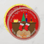 クリスマス前の夜・ワイン&チーズパーティー 招待状 (正面/裏面)