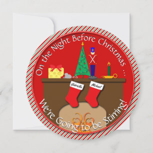クリスマス前の夜・ワイン&チーズパーティー 招待状