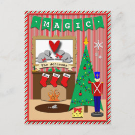 クリスマス前の夜· 3ストッキング シーズンポストカード