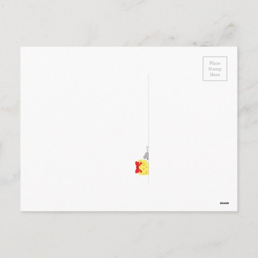 クリスマス前の夜· 3ストッキング シーズンポストカード (裏面)