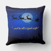クリスマス前の聖ニコラスの夜からの訪問 クッション (裏面)