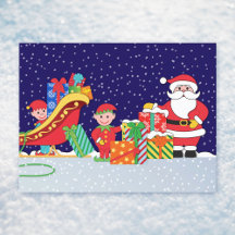 クリスマス前夜はがき