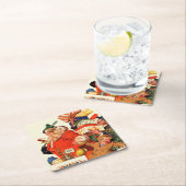 クリスマス前夜 スクエアペーパーコースター (インサイチュ)