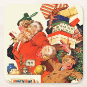 クリスマス前夜 スクエアペーパーコースター (正面)
