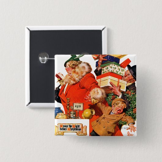 クリスマス前夜 缶バッジ (正面&裏面)