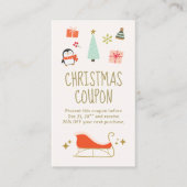 クリスマス割引クーポンプロモーション 割引カード (正面)
