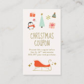 クリスマス割引クーポンプロモーション 割引カード (正面)