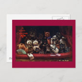 クリスマス劇場で猫たち シーズンポストカード (正面/裏面)