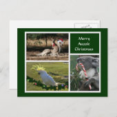 クリスマス動物のオーストラリアのスタイル- Personalizable シーズンポストカード (正面/裏面)