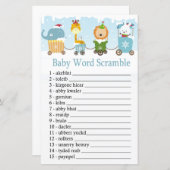 クリスマス動物のトレインベビー単語スクランブルゲーム (正面/裏面)