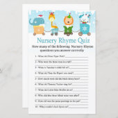 クリスマス動物のトレイン子供部屋韻クイズゲーム (正面/裏面)