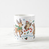 クリスマス動物のパレード キッズマグ コーヒーマグカップ (中央)