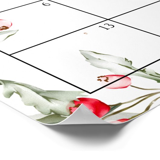 クリスマス動物の推定期日カレンダー ポスター (角)