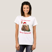 クリスマス動物コッカースパニエル犬 Tシャツ (正面フル)