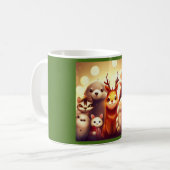 クリスマス動物1 コーヒーマグカップ (正面左)