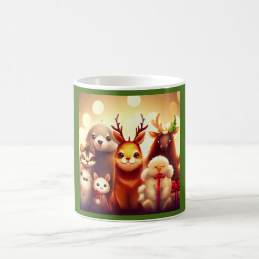 クリスマス動物1 コーヒーマグカップ (中央)