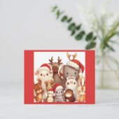 クリスマス動物3 シーズンポストカード (スタンド正面)