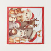 クリスマス動物3 タペストリー (正面(横))