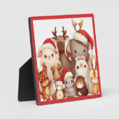 クリスマス動物3 フォトプラーク (正面)