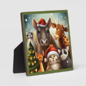 クリスマス動物6 フォトプラーク (正面)