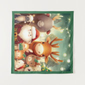 クリスマス動物8 タペストリー (正面(横))