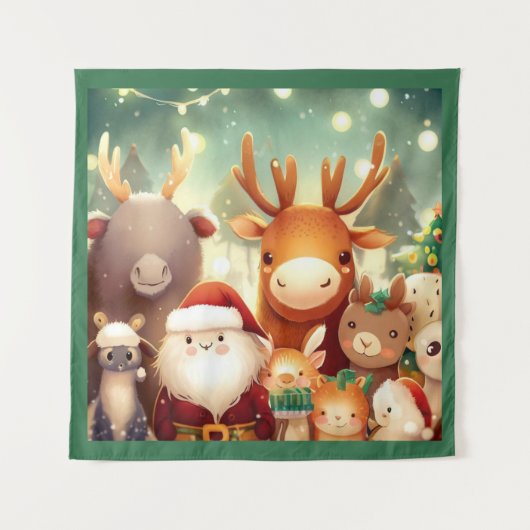 クリスマス動物8 タペストリー (正面)