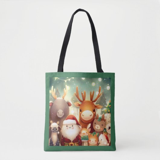 クリスマス動物8 トートバッグ (正面)